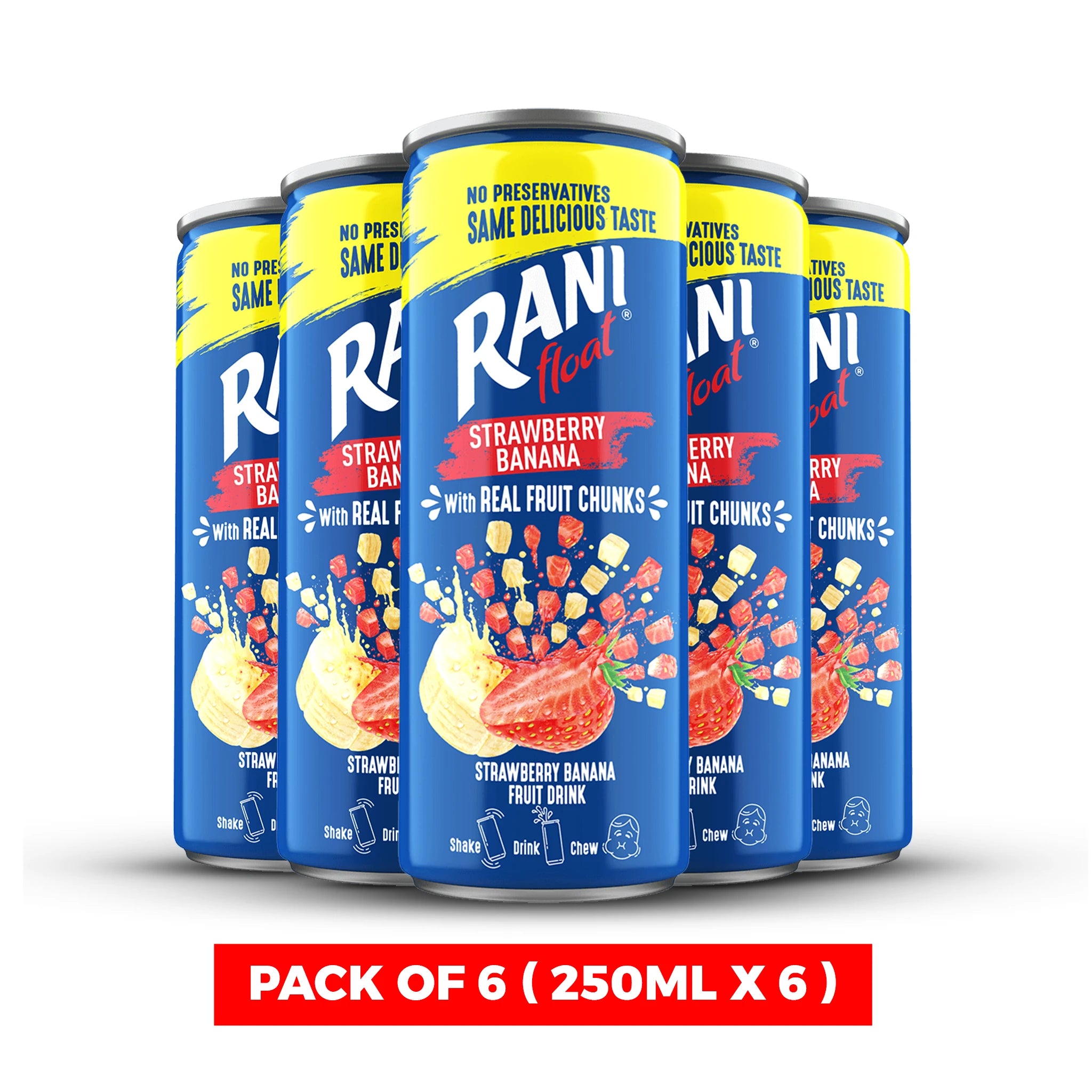 Rani Float Strawberry Banana Flavour (Pack of 6) 6x250ml