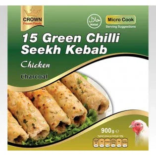 (Frozen) Crown Green Chilli Chicken Kebab 15 pcs - Frozen Food - Vegspot