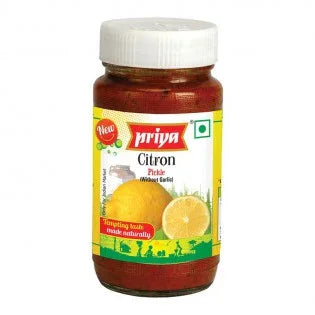 Priya Citron Without Garlic Pickle - Pickles - Vegspot