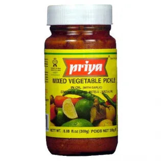 Priya Mix Vegetable Pickle w/o Garlic 300 gms - Pickles - Vegspot