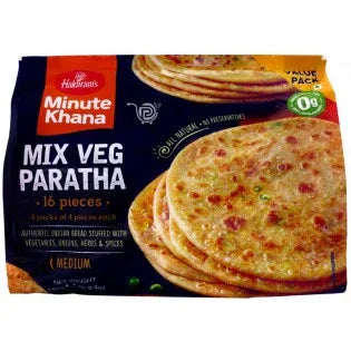 (Frozen) Haldirams Mix Veg Paratha 16 pcs - Frozen Food - Vegspot