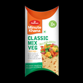 (Frozen) Haldirams Desi Wraps Classic Mix Veg- 156 gms