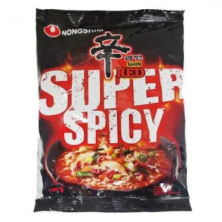 Nongshim Shin Red Super Spicy Noodles 120g - Pasta & Noodles - Vegspot