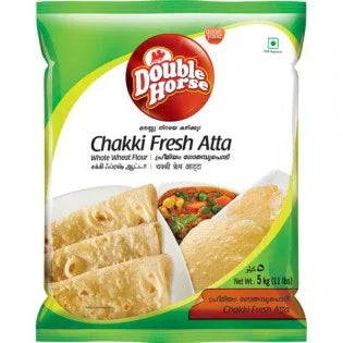 (Atta) Double Horse Chakki Atta 5kg - Atta & Flours, Cooking Essentials - Vegspot