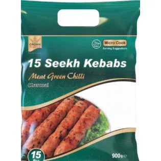 (Frozen) Crown Green Chilli Lamb Kebab 15 pcs - Frozen Food - Vegspot