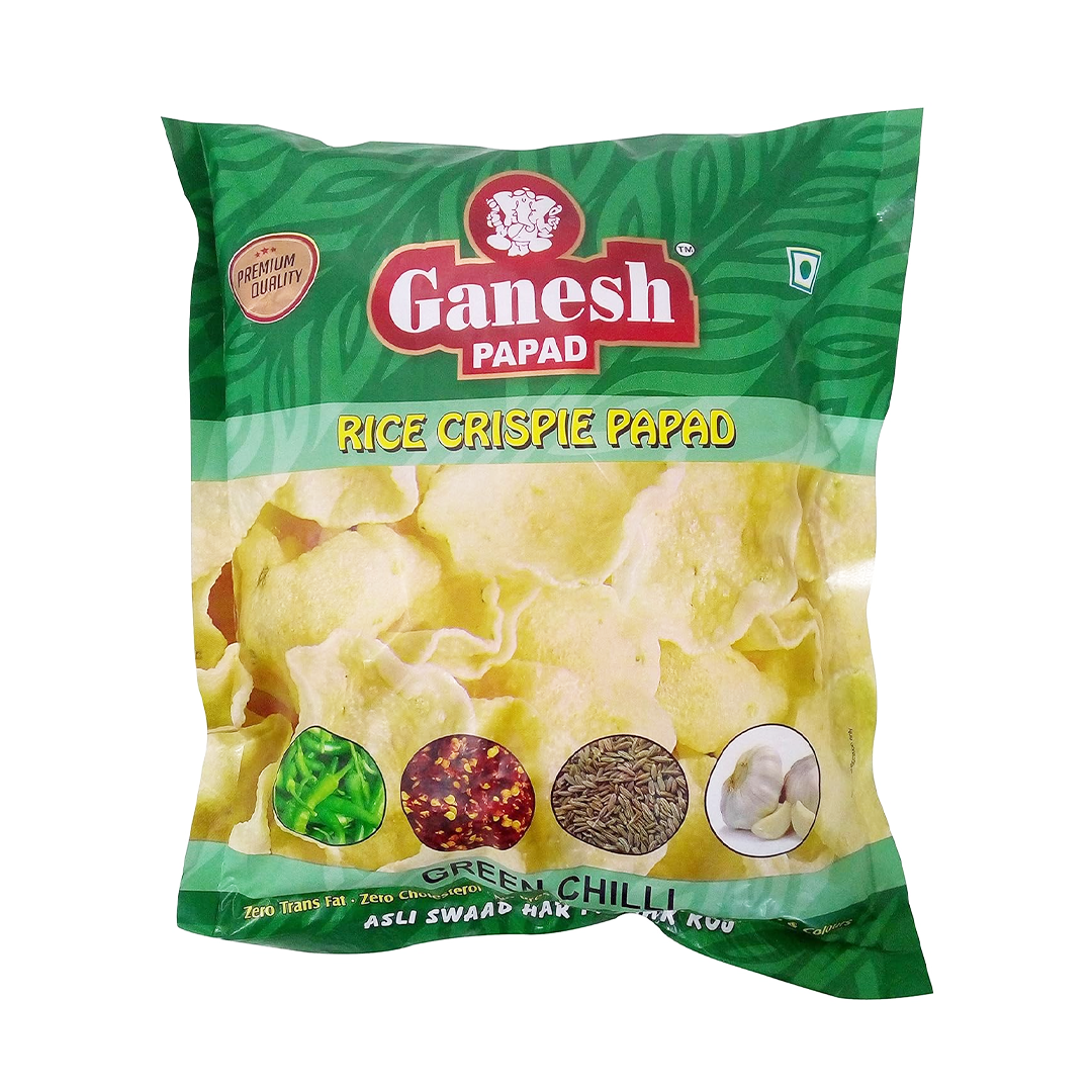 Ganesh Rice Green Chilly Papad 150g
