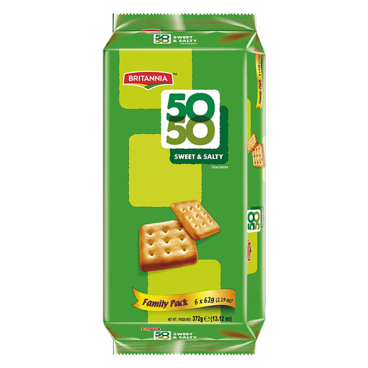Britannia 50-50 Biscuits (Family Pack) 372gms