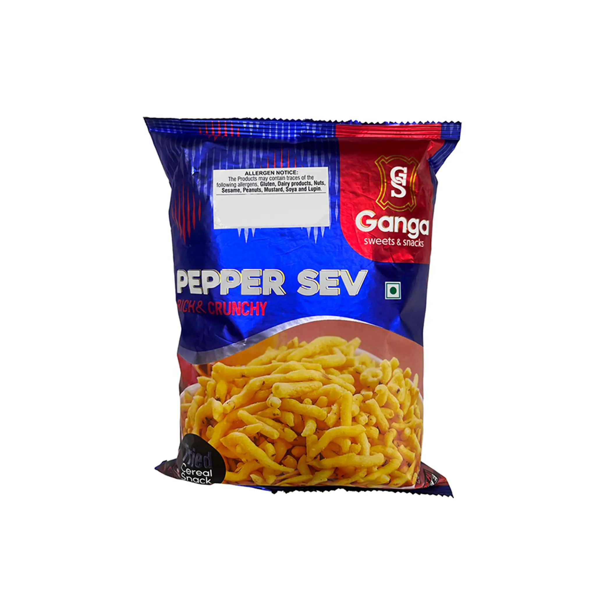 Packaged snack with Ganga branding on a white background