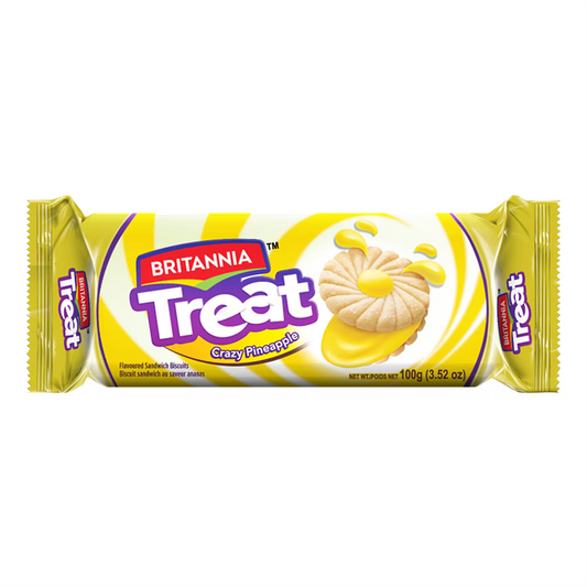 Britannia Treat Fruit Cream Pineapple Biscuits 100gms
