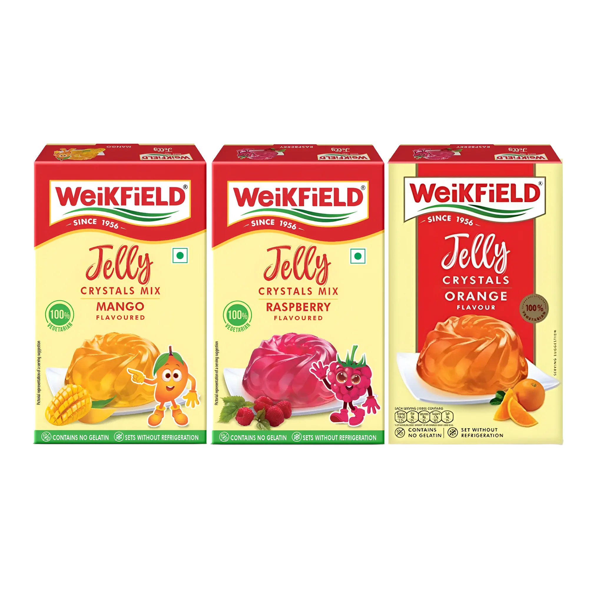 Weikfield Jelly Crystals Pack of 3 (All 3 Flavours) 3x90gms