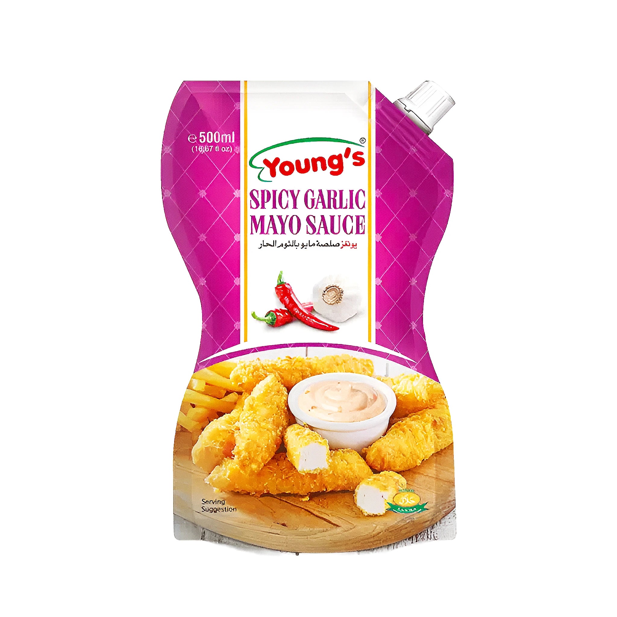 Young's Spicy Garlic Mayo Sauce - 500gms